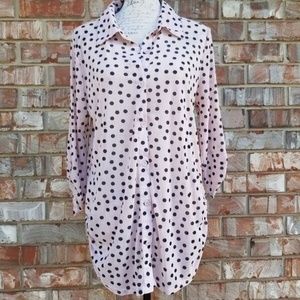 Siren Lily Maternity Polka Dot Blouse